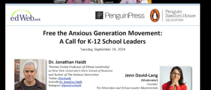 PRH Education & Penguin Press Hosts “Free the Anxious Generation Movement” with Jonathan Haidt